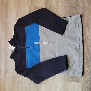 Childrens place one quarter zip navy,  royal gray fleece pull over 14/XL